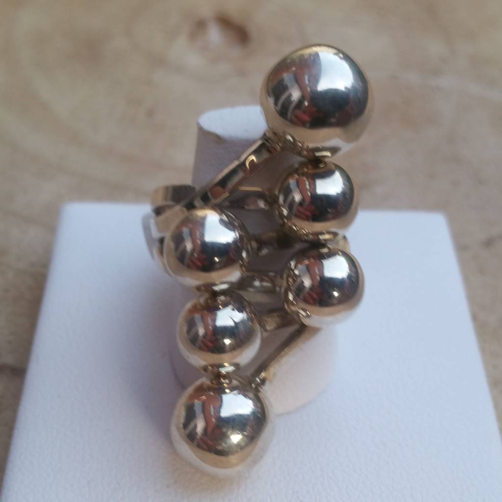 Zilveren ring met bolletjes Design - 925 Sterling Zilver