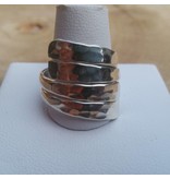 Zilveren eehamerde ring - 925 Sterling Zilver