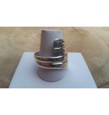 Zilveren eehamerde ring - 925 Sterling Zilver