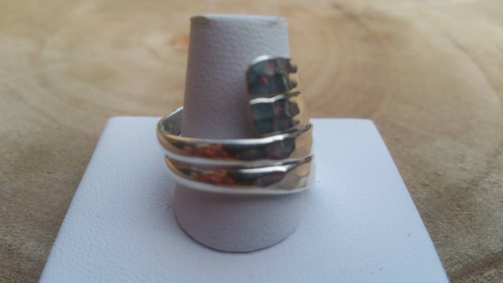Zilveren eehamerde ring - 925 Sterling Zilver
