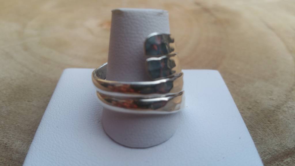 Zilveren Gehamerd ring - 925 Sterling Zilver