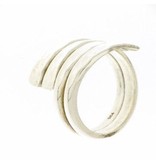 Zilveren eehamerde ring - 925 Sterling Zilver