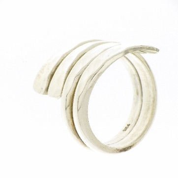 Zilveren eehamerde ring - 925 Sterling Zilver