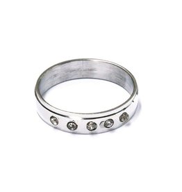 Ring Stainless Steel (RVS) met strass steentjes