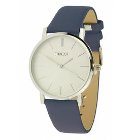 Ernest Horloge Timeless Silver Dark Blue