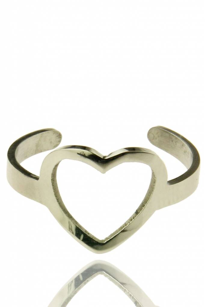 Ring Stainless Steel (RVS) Heart