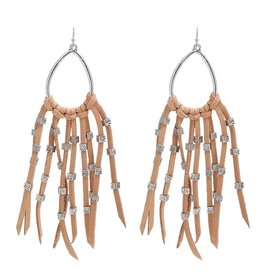 Oorbellen | Suede Fringes | Brown