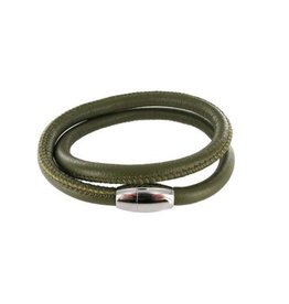 Colori Armband Leer Colori Jewels - Olive