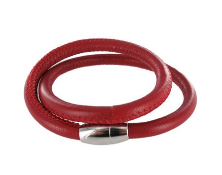 Colori Armband Leer Colori Jewels - Red