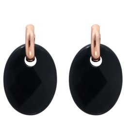 Oorbellen | Stone | Milan | Zwart