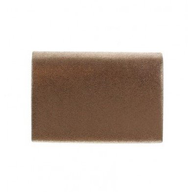 Shiny Old pink clutch met zilveren ketting