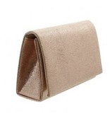 Shiny Old pink clutch met zilveren ketting
