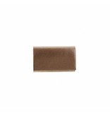 Shiny Old pink clutch met zilveren ketting
