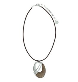 A-Zone Ketting | Koord | Bruin | Zilver