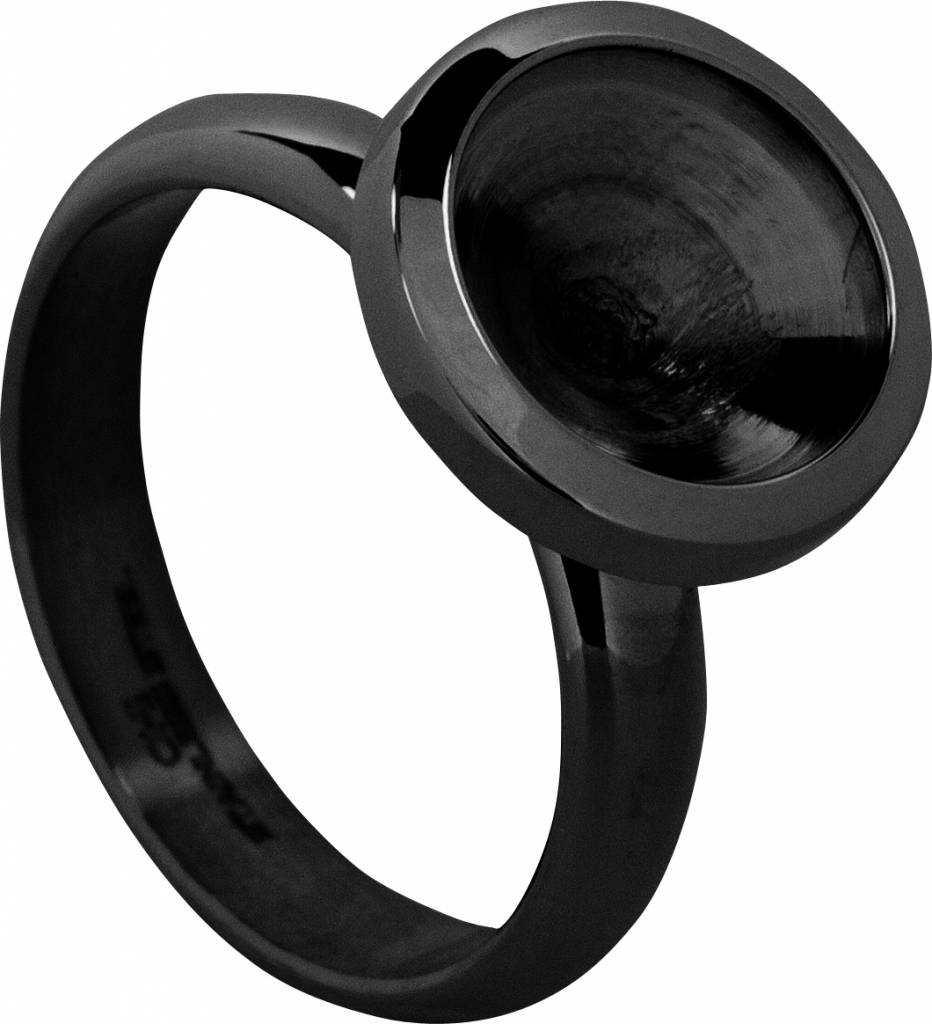 Ohlala Ohlala Steel ring Twist Black 10 mm