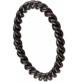 Ohlala Ring | TWISTED | Steel | Black | OHR77