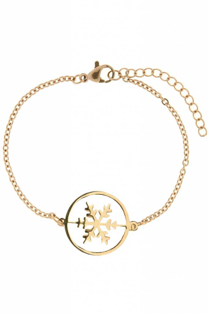 Armband Ice Snowflake Edelstaal Rose