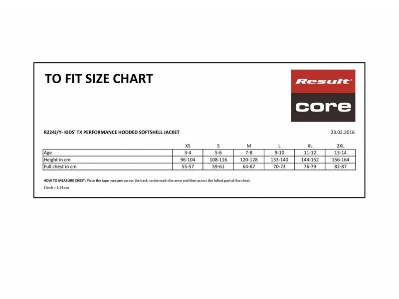 Result Core Kids TX Performance Hooded Softshell Jacket