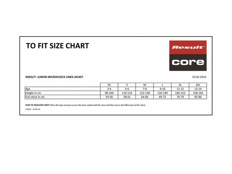 Result Core CORE Junior Microfleece Lined Jacket