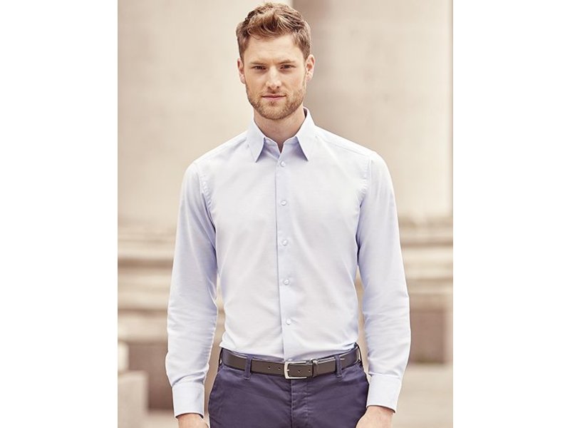 Russell Collection Men's L/SL Oxford Blouse