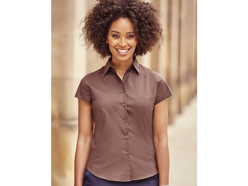 Russell Collection Tailored Shortsleeve Blouse