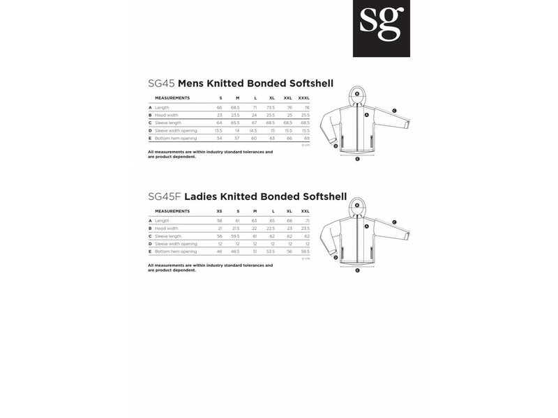 SG Knitted Bonded Softshell