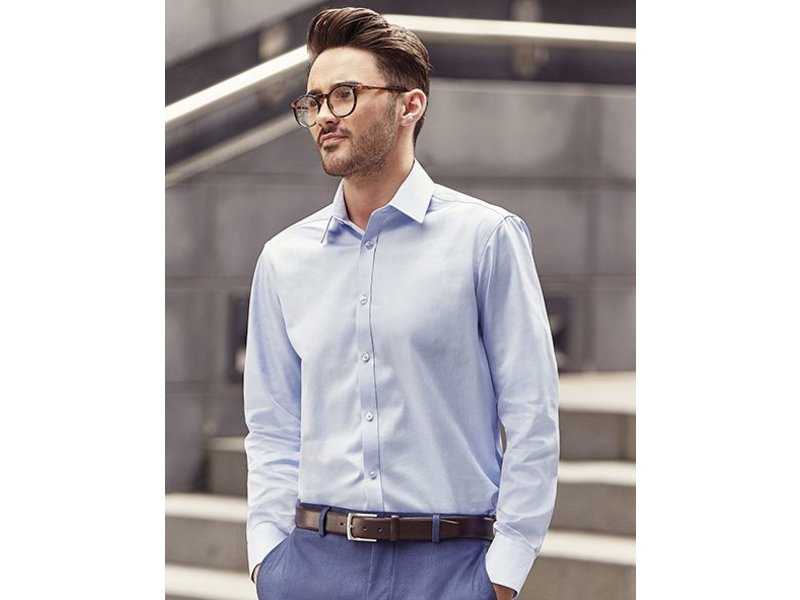 Russell Collection Men's LS Herringbone Blouse