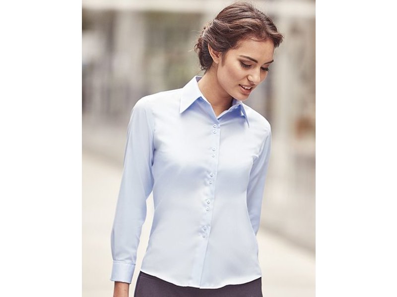 Russell Collection Ladies Ultimate Non-iron Blouse LS