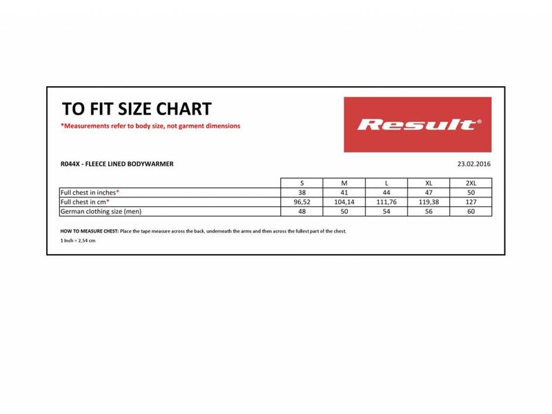 Result Fleece Lined Bodywarmer