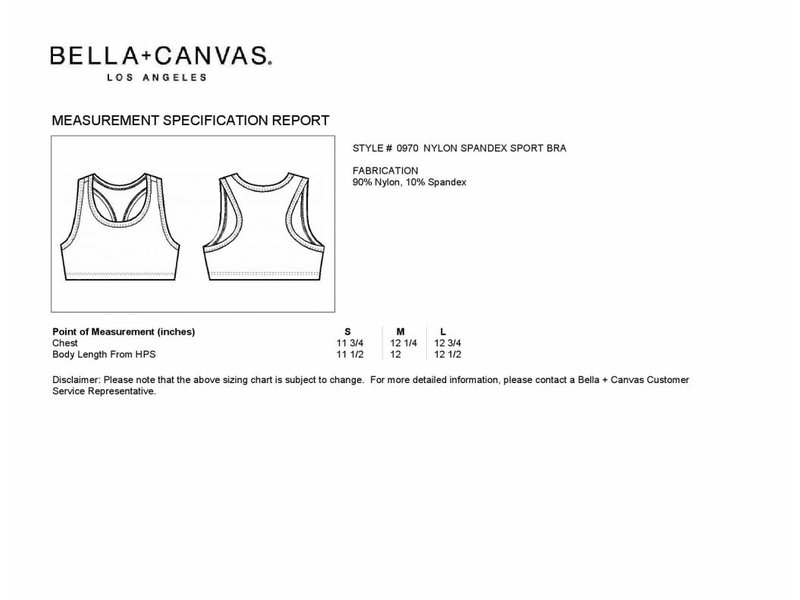 Bella + Canvas Sports bra