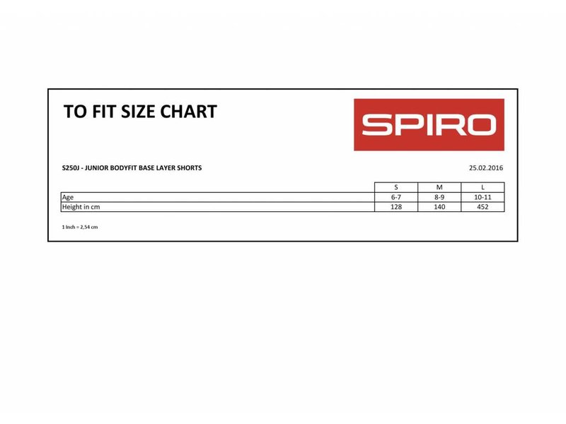 Spiro | S250J | 038.33 | S250J | Junior Bodyfit Base Layer Shorts