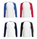 Fruit of the Loom Long Sleeve Baseball T-Shirt Fruit of the Loom Long Sleeve Baseball T-Shirt