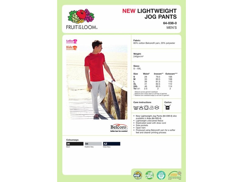 Fruit of the Loom Lightweight Jog Pants