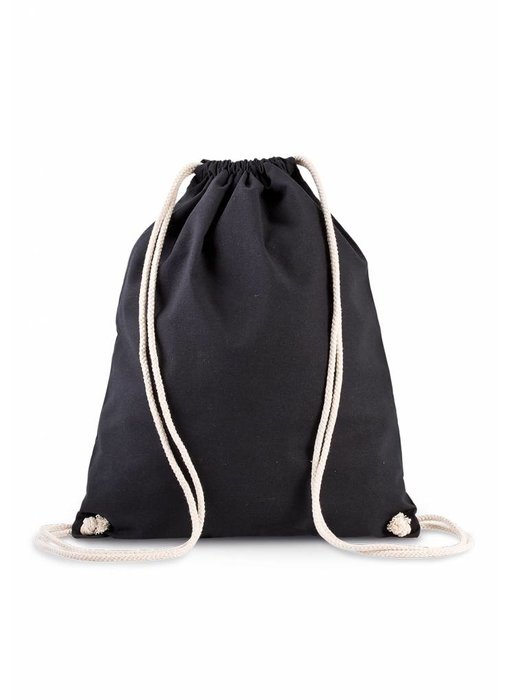 Kimood | KI0139 | Organic cotton backpack with drawstring carry handles