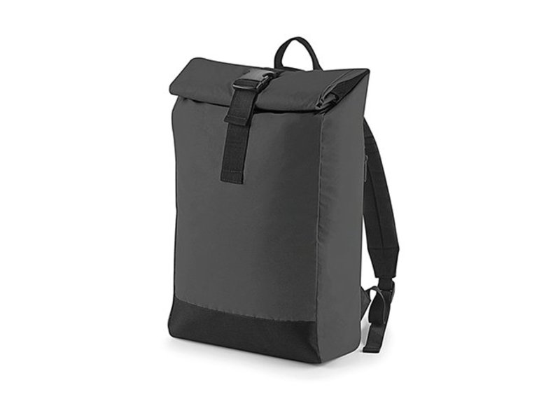 Bag Base Reflective Roll-Top Backpack