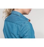 Kariban Damesblouse chambray