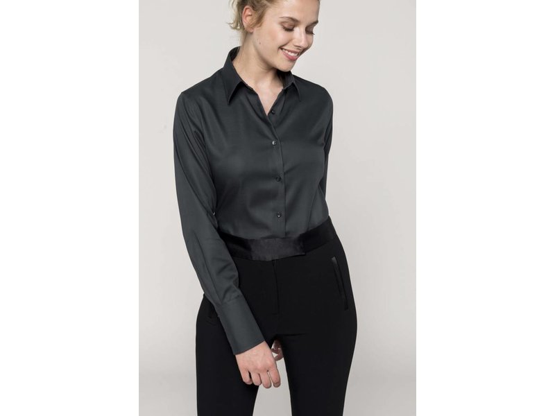 Kariban Dames non-iron blouse lange mouwen