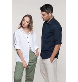 Kariban Damesoverhemd van linnen met lange mouwen Kariban Damesoverhemd van linnen met lange mouwen