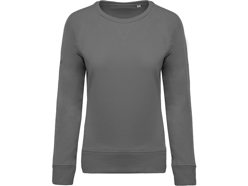 Kariban Dames Sweater BIO ronde hals raglanmouwen