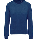 Kariban Dames Sweater BIO ronde hals raglanmouwen