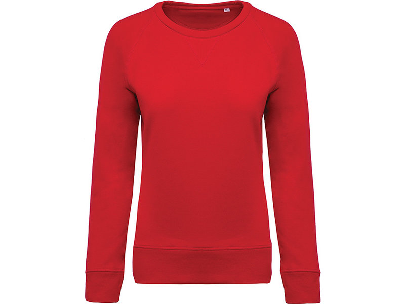 Kariban Dames Sweater BIO ronde hals raglanmouwen