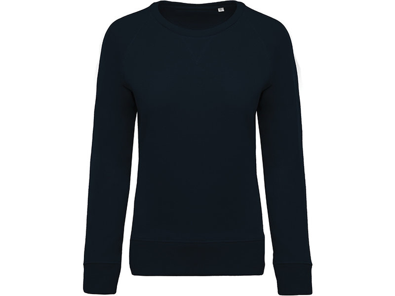 Kariban Dames Sweater BIO ronde hals raglanmouwen