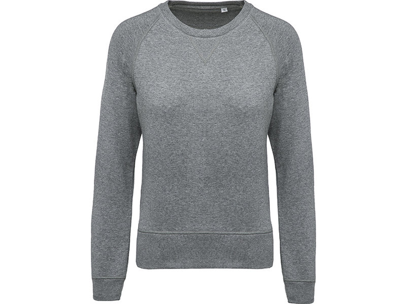 Kariban Dames Sweater BIO ronde hals raglanmouwen