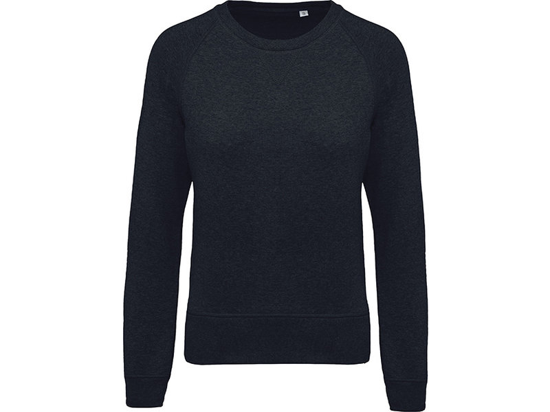 Kariban Dames Sweater BIO ronde hals raglanmouwen