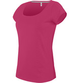 Kariban Dames T-Shirt korte mouwen met boothals