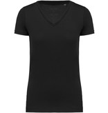 Kariban Dames-t-shirt Supima® V-hals korte mouwen