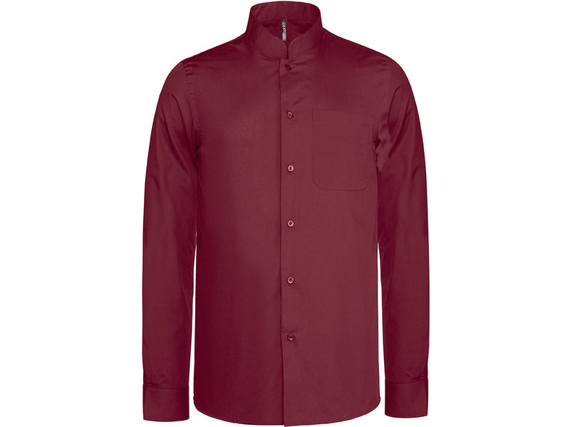 Kariban Men's Long Sleeve Mandarin Collar Blouse