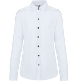 Kariban Damesoverhemd van linnen met lange mouwen Kariban Damesoverhemd van linnen met lange mouwen