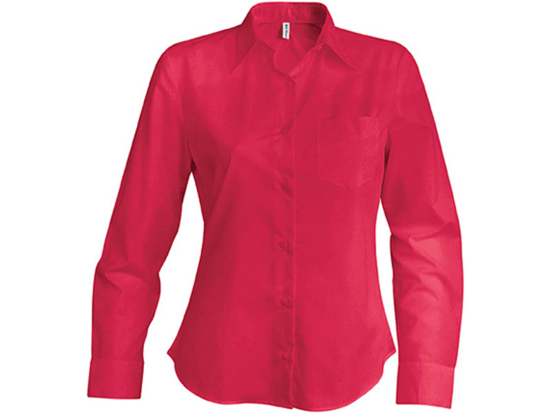 Kariban Dames poplin blouse lange mouwen