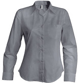 Kariban Dames oxford blouse lange mouwen